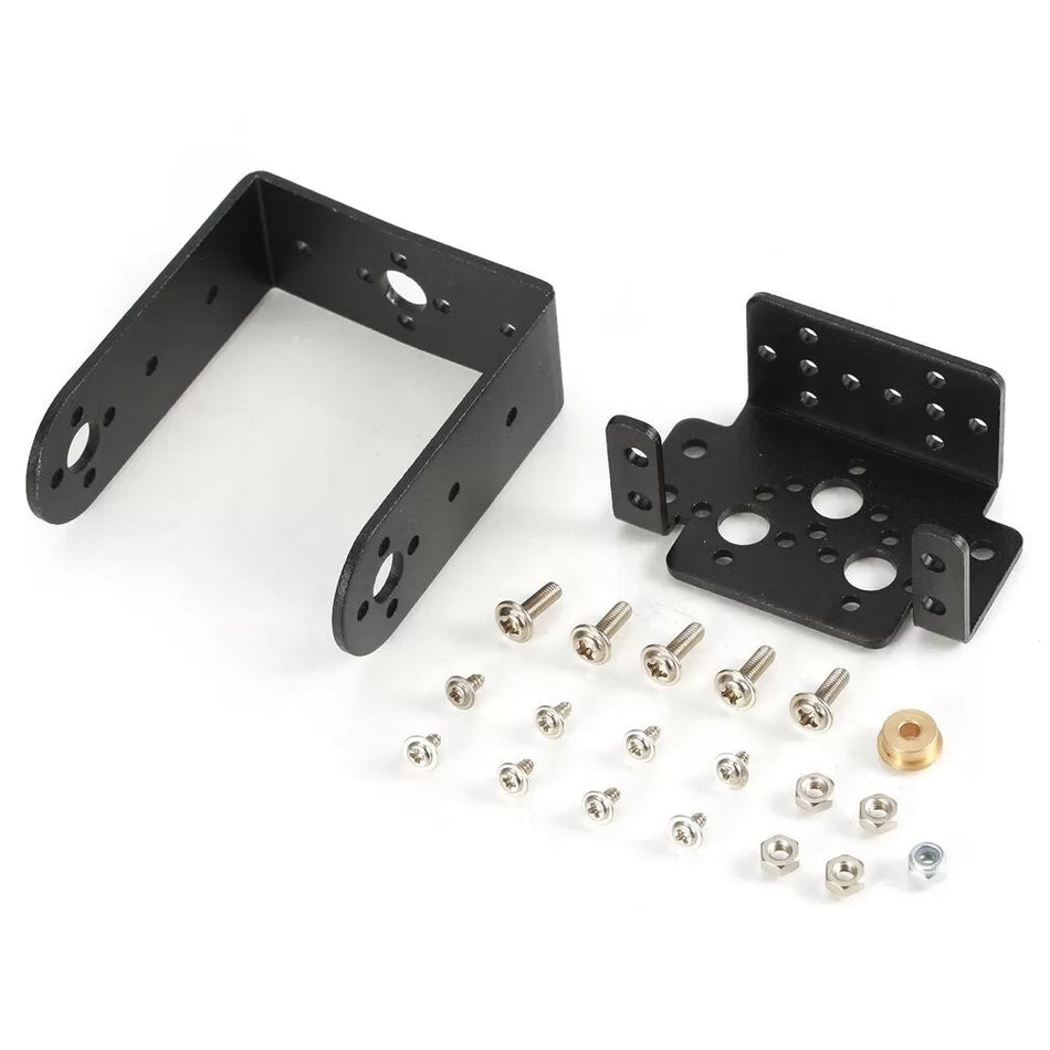 2-DOF Aluminum Pan-and-Tilt Servo Bracket Kit (For MG995 / MG996R Standard Servos)