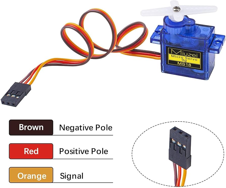 SG90 9g Micro Servo Motor (Standard Analog, 180-Degree)