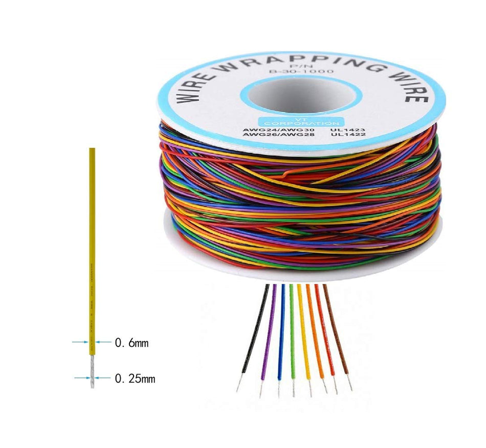 250M 30AWG Tin-Plated Copper Wrapping Wire (PCB Jumper Wire)